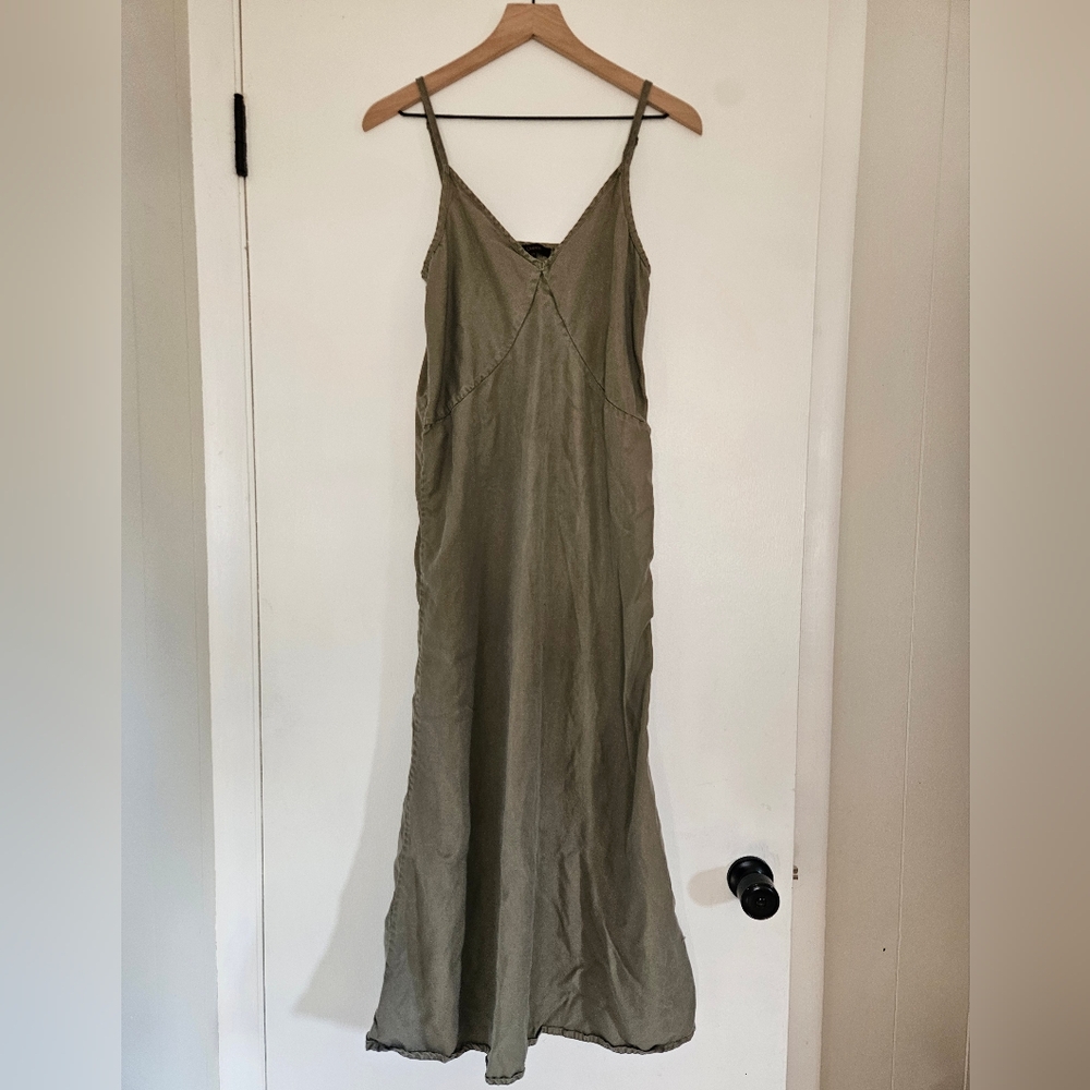 Quince Vintage Wash Tencel Maxi Slip Dress
